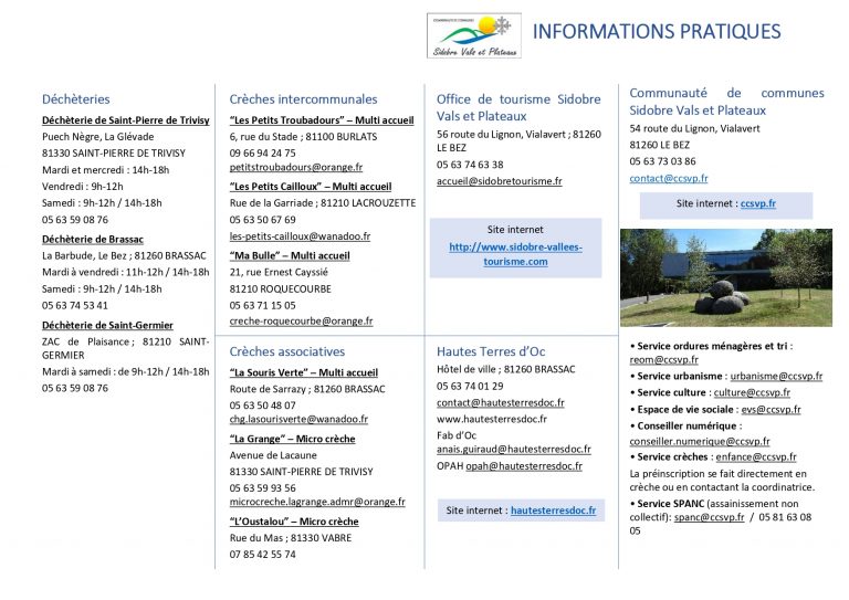 Communauté de communes Sidobre Vals et PlateauxSidobre Vals et Plateaux